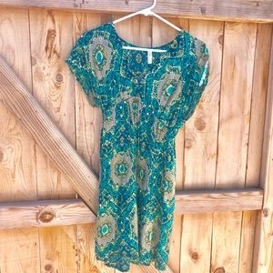 Xhilaration teal blue cover up dress
